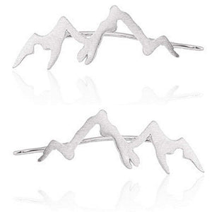 Mountain Peak Crawler Earrings Silver Mountains Climbers Wrap Earring