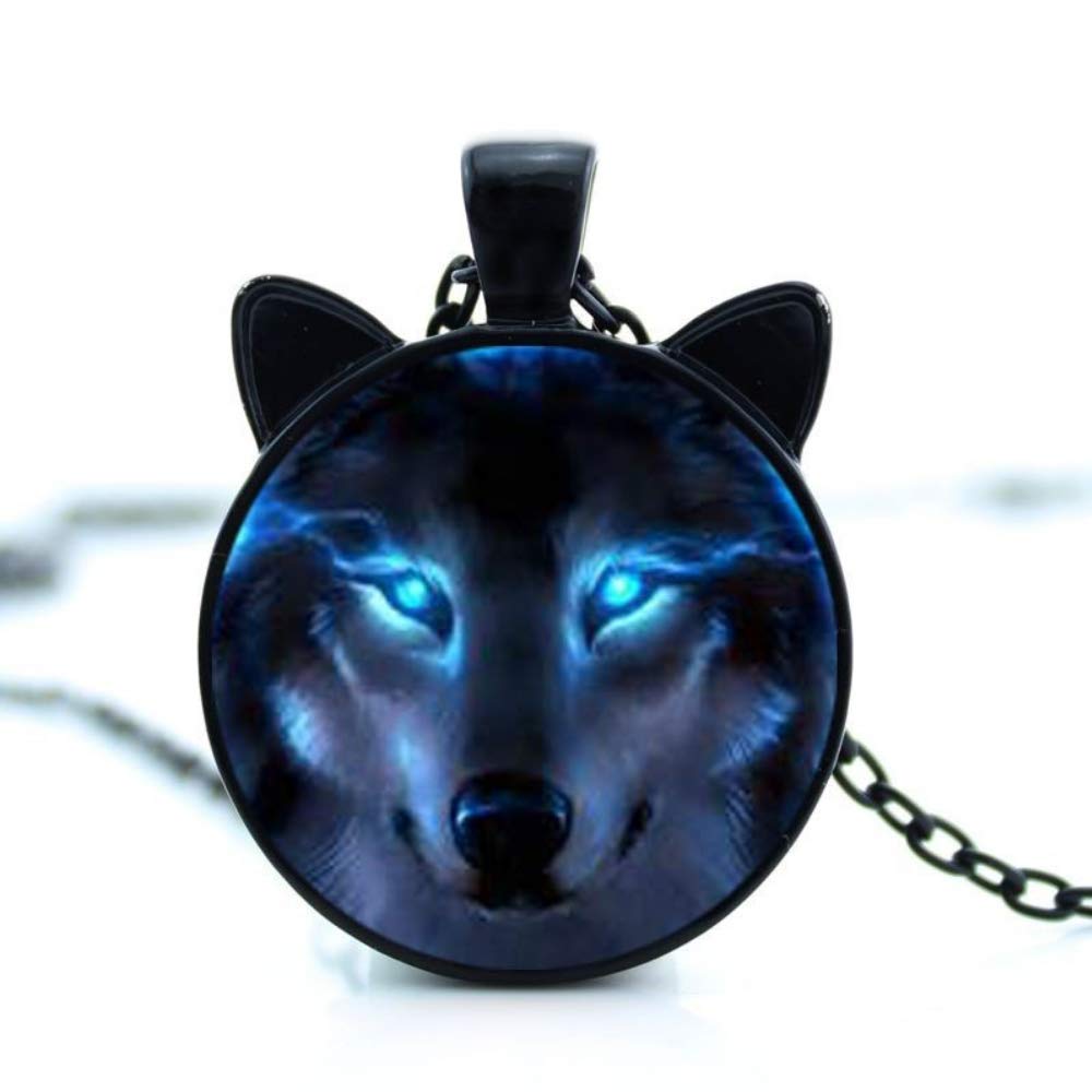 Wolf Charm Necklace Chain Pendant (Wolf)