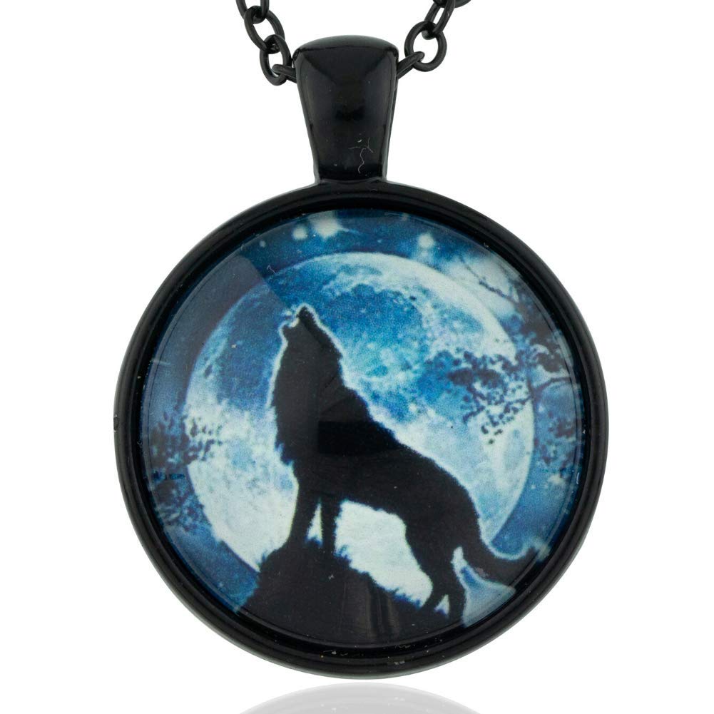 Soul Statement Women's or Men's Wolf Pendant Necklace (Howling Wolf)