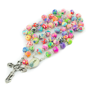 Soul Statement Colorful Bead Rosary for Women Girls: Confirmation Gifts Catholic Y-Necklace