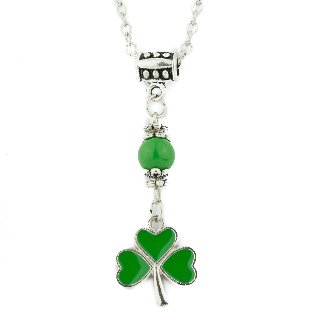 Shamrock Necklace for Women Saint Patrick's Day Jewelry Irish Celtic Accessories (Clover Y-Necklace)